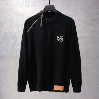 Loewe  Mens Logo Crew-neck Sweaters Black - 로에베 2021 남성 로고 크루넥 스웨터 Loe0523x Size(m - 2xl) 블랙