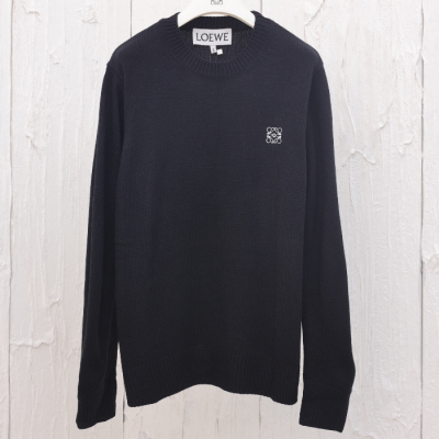 로에베 남성 블랙 크루넥 스웨터 - Loewe Mens Balck Sweaters - loe0525x