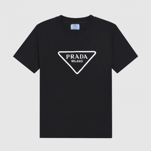 Prada  Mm/Wm Logo Short Sleeved Tshirts Black - 프라다 2021 남/녀 로고 반팔티 Pra02504x Size(s - xl) 블랙