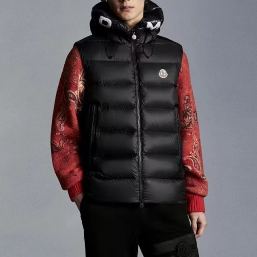 Moncler Mens Patch Logo Duck Down Padding Vest - 몽클레어 2021 남/녀 패치 로고 모던 덕다운 패딩 베스트 Moc02418x Size(1 - 5) 블랙