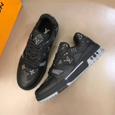 루이비통  남성 모던 레더 스니커즈Size(240 -275) 블랙 -  Louis Vuitton  Men's Moden Leather Sneakers Lou03844x Black