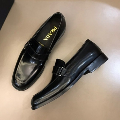 프라다  남성 레더 몽크스트랩 Size(240 - 275) 블랙 - Prada  Men's Leather Strap Shoes Pra02538x Black