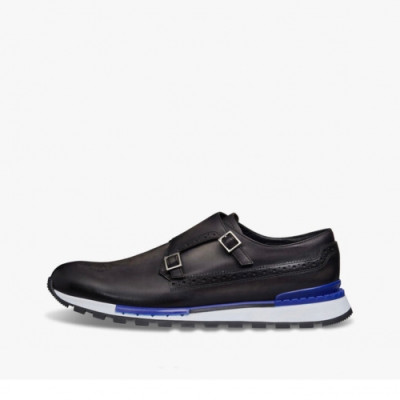 벨루티  남성 레더 몽크 스트랩 Size(245 - 270) 블랙 - Berluti  Men's Leather Strap Shoes Ber0077x Black