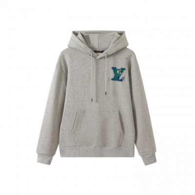 Louis vuitton  Unisex Logo Cotton Hoodie Gray - 루이비통  남자 로고 코튼 후디 Lou03872x Size(m - 2xl) 그레이