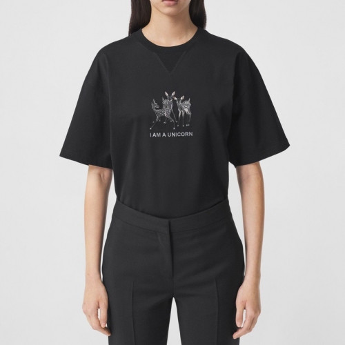 Burberry  Mm/Wm Logo Cotton Short Sleeved Tshirts Black - 버버리 2021 남/녀 로고 코튼 반팔티 Bur04274x Size(xs - xl) 블랙