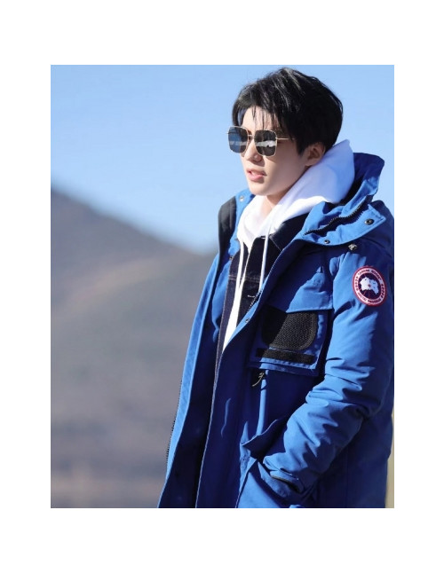 Canada goose  Unisex Patch Logo Casual Goose Down Padding Parka Blue - 캐나다구스 2021 남자 패치 로고 캐쥬얼 구스다운 패딩 파카 Can0386x Size(xs - 2xl) 블루