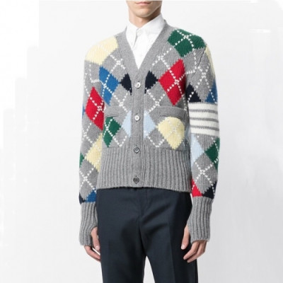 Thom Browne Unisex V-neck Cardigan - 톰브라운 남/녀 스트랩 브이넥 가디건 Thom1528x