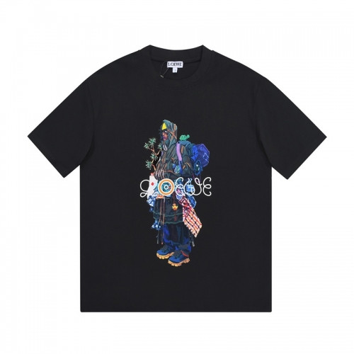 Loewe  Unisex Smile Short Sleeved Tshirts Black - 로에베 2021 남/녀 폴로 반팔티 Loe0538x Size(xs - l) 블랙