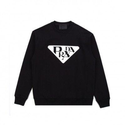 Prada  Mens Crew-neck Cotton Tshirts Black - 프라다 2021 남성 로고 크루넥 코튼 긴팔티 Pra02559x Size(m - 2xl) 블랙