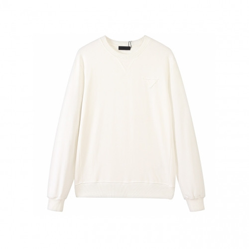 Prada  Unisex Crew-neck Cotton Tshirts White - 프라다  남성 로고 크루넥 코튼 긴팔티 Pra02561x Size(s - xl) 화이트