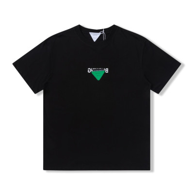 보테가 남자 크루넥 블랙 반팔티 - Unisex Black Short-sleeved Tshirts - bot0195x