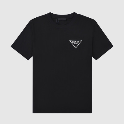 프라다 남자 크루넥 블랙 반팔티 - Unisex  Balck Tshirts - Pra02570x