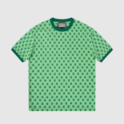 구찌 남자 크루넥 그린 반팔티 - Ladys Green Tshirts - guc04565x