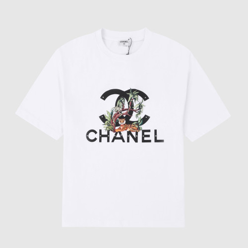샤넬 여자 크루넥 화이트 반팔티 - Unisex White Tshirts - chl0834x