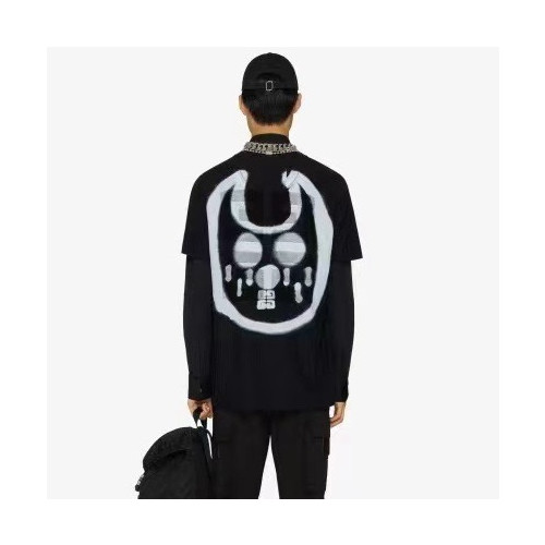 지방시 남자 크루넥 블랙 반팔티 - Unisex Black Tshirts - giv0602x
