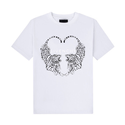 지방시 남자 크루넥 화이트 반팔티 - Unisex White Tshirts - giv0606x