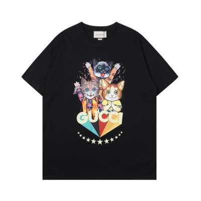 구찌 여성 크루넥 블랙 반팔티 - Womens Black Tshirts - guc04612x