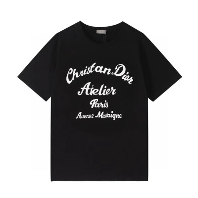 디올 남성 크루넥 블랙 반팔티 - Mens Black Tshirts - dio01694x