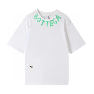 보테가 남성 크루넥 화이트 반팔티 - Mens White Tshirts - bot0238x