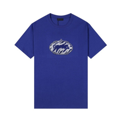 프라다 남/여 크루넥 블루 반팔티 - Unisex Blue Tshirts - Pra02594x