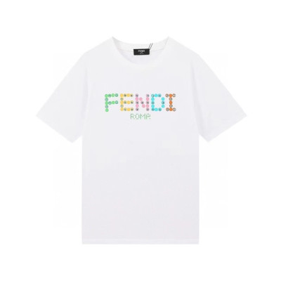 펜디 남/여 크루넥 블랙 반팔티 - Unisex Black Tshirts - fen01138x