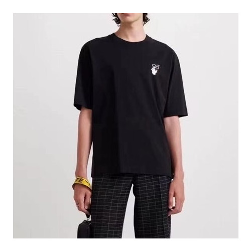 오프화이트 남성 모던 블랙 반팔티 - Mens Black Tshirts - off0816x