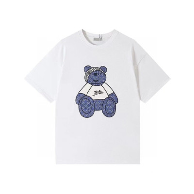 디올 남성 크루넥 화이트 반팔티 - Mens White Tshirts - dio01702x