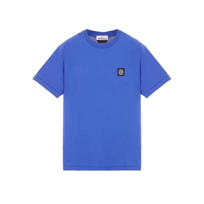 스톤아일랜드 남성 블루 크루넥 반팔티 - Mens Blue Tshirts - sto0460x