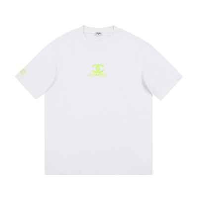 샤넬 남성 크루넥 화이트 반팔티 - Mens White Tshirts - chl0842x