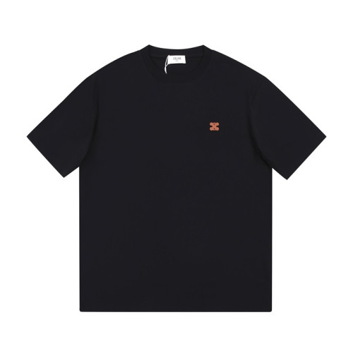셀린느 남/여 크루넥 블랙 반팔티 - Unisex Black Tshirts - cel0225x
