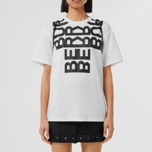 버버리 여성 크루넥 화이트 반팔티 -  White Tshirts - bur4219x