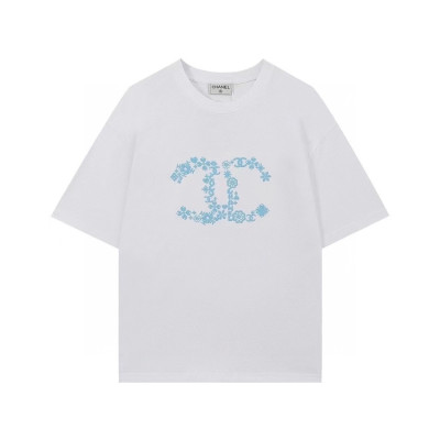 샤넬 남성 크루넥 화이트 반팔티 - Mens White Tshirts - chl0844x