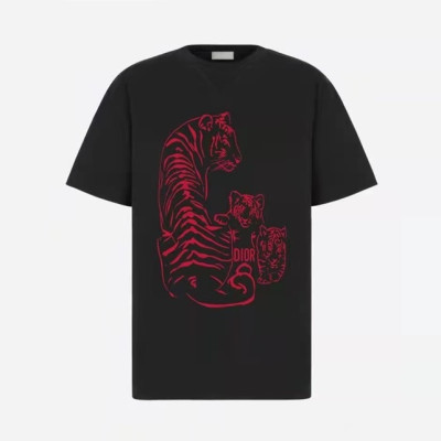 디올 남성 크루넥 블랙 반팔티 - Mens Black Tshirts - dio01714x