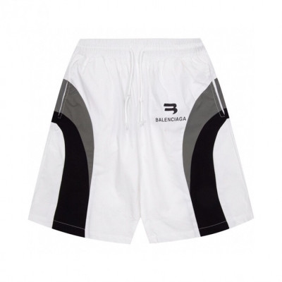 발렌시아가 남성 트렌디 화이트 반바지 - Mens White Half-pants - bal01334x