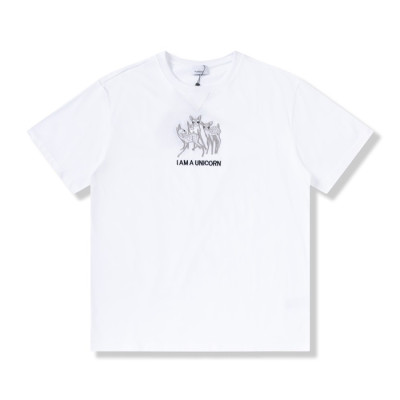 버버리 남성 크루넥 화이트 반팔티 - Mens White Tshirts - Bur04232x