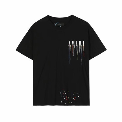 아미리 남성 블랙 크루넥 반팔티 - Mens Black Tshirts - amr0345x