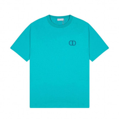 디올 남성 크루넥 블루 반팔티 - Mens Blue Tshirts - dio01723x