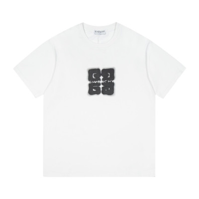 지방시 남성 크루넥 화이트 반팔티 - Mens White Tshirts - giv0632x