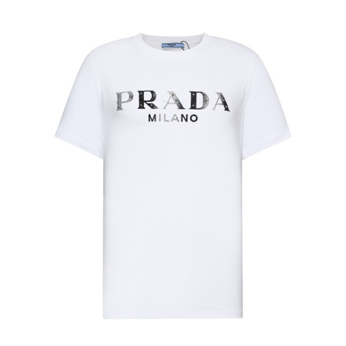 프라다 남성 크루넥 화이트 반팔티 - Mens White Tshirts - Pra02634x