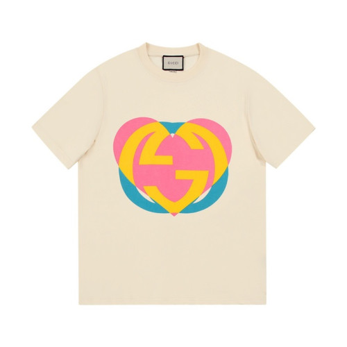 구찌 남/녀 크루넥 아이보리 반팔티 - Unisex Ivory Tshirts - guc04671x