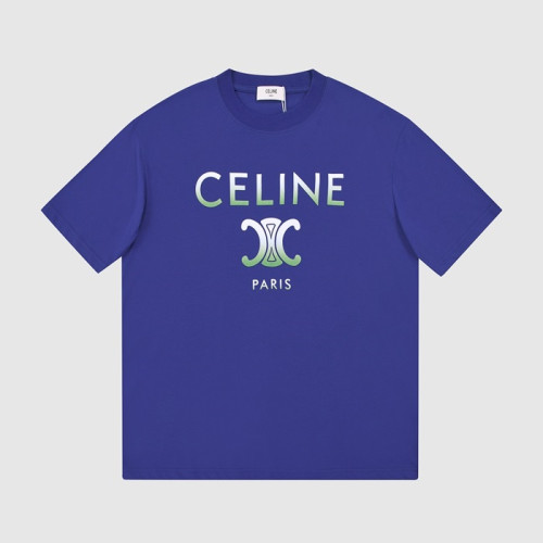 셀린느 남/녀 크루넥 블루 반팔티 - Unisex Blue Tshirts - cel0233x