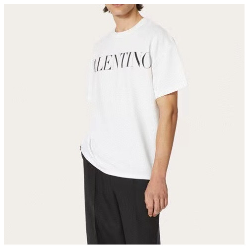 발렌티노 남성 화이트 크루넥 반팔티 - Mens White Tshirts - 0512x