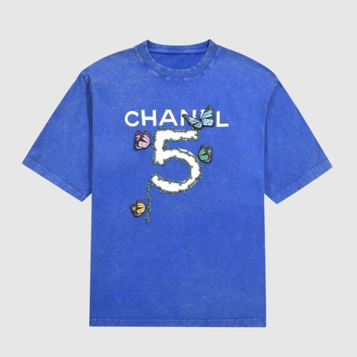샤넬 여성 크루넥 블루 반팔티 - Womens Blue Tshirts - chl0871x