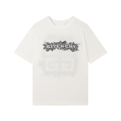 지방시 남성 크루넥 화이트 반팔티 - Mens White Tshirts - giv0647x