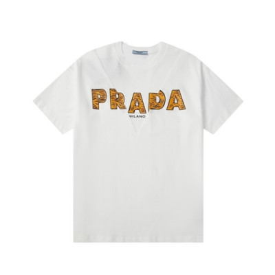 프라다 남성 화이트 반팔티 - Prada Mens White Tshirts - pra2643x