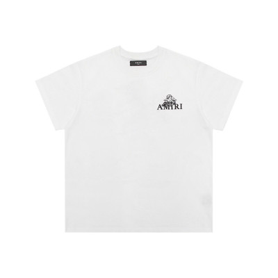 아미리 남성 화이트 크루넥 반팔티 - Mens White Tshirts - amr0348x