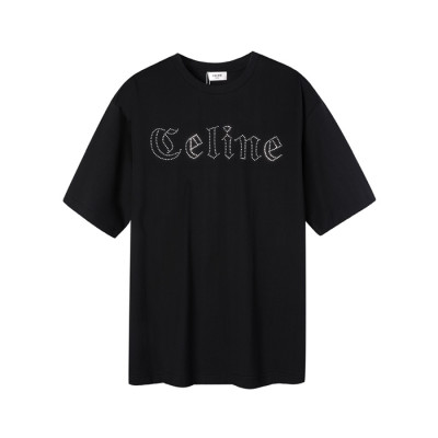 셀린느 남성 크루넥 블랙 반팔티 - Mens Black Tshirts - cel0248x