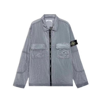 스톤아일랜드 남성 캐쥬얼 그레이 자켓 - Mens Gray Jackets - sto0463x