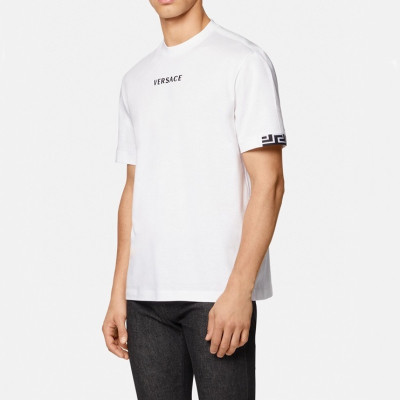 베르사체 남성 화이트 크루넥 반팔티 - Mens White Tshirts - ver0896x