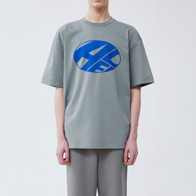 ADER 남/녀 모던 그레이 반팔티 - Unisex Gray Tshirts - ade0101x